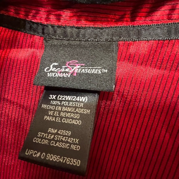 Silky red and black pajamas EUC - Picture 2 of 4